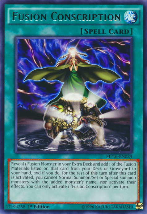 Fusion Conscription [MP16-EN024] Rare - Duel Kingdom