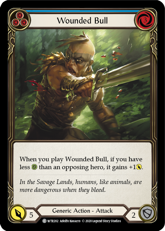 Wounded Bull (Blue) [WTR202] Unlimited Rainbow Foil - Duel Kingdom