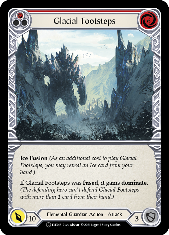 Glacial Footsteps (Red) [U-ELE016] Unlimited Rainbow Foil - Duel Kingdom