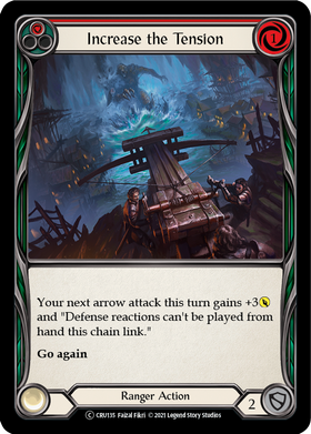 Increase the Tension (Red) (Rainbow Foil) [CRU135-RF] Unlimited Rainbow Foil - Duel Kingdom