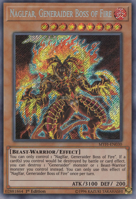 Naglfar, Generaider Boss of Fire [MYFI-EN030] Secret Rare - Duel Kingdom