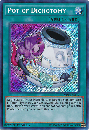 Pot of Dichotomy [MP14-EN172] Secret Rare - Duel Kingdom