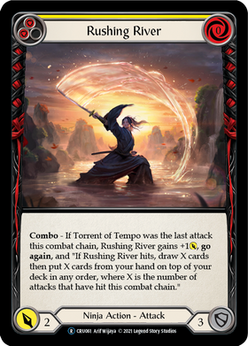 Rushing River (Yellow) (Rainbow Foil) [CRU061-RF] Unlimited Rainbow Foil - Duel Kingdom