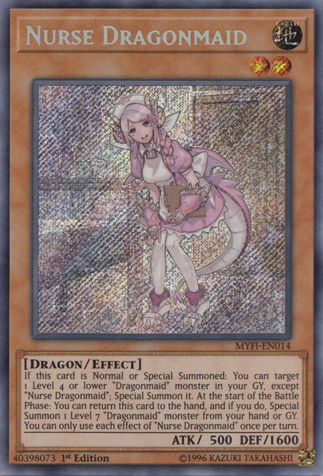 Nurse Dragonmaid [MYFI-EN014] Secret Rare - Duel Kingdom