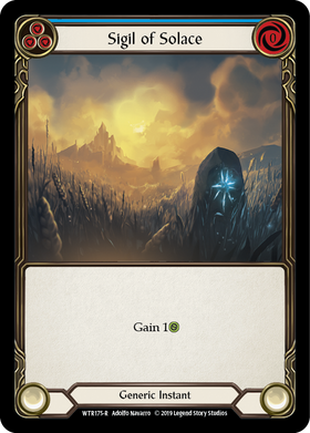 Sigil of Solace (Blue) [WTR175-R] Alpha Print Rainbow Foil - Duel Kingdom