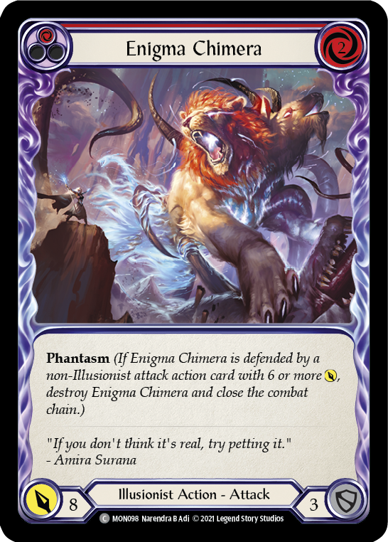 Enigma Chimera (Red) [MON098] 1st Edition Normal - Duel Kingdom