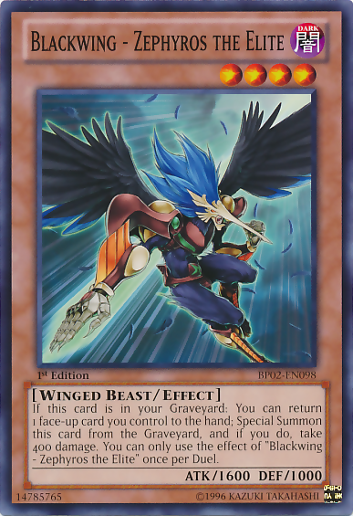 Blackwing - Zephyros the Elite [BP02-EN098] Mosaic Rare - Duel Kingdom