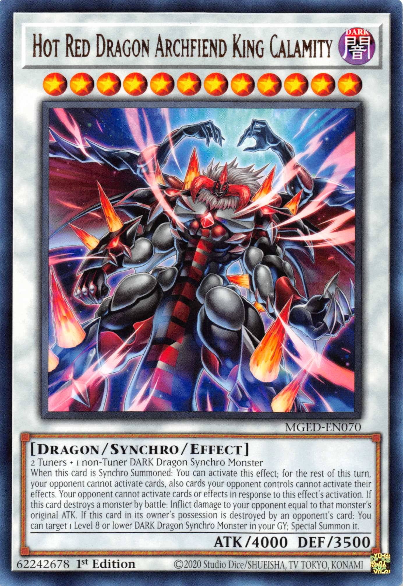 Hot Red Dragon Archfiend King Calamity [MGED-EN070] Rare - Duel Kingdom