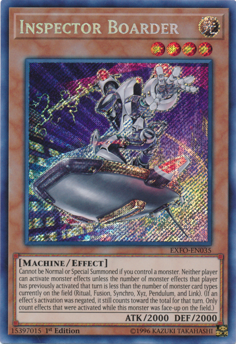 Inspector Boarder [EXFO-EN035] Secret Rare - Duel Kingdom