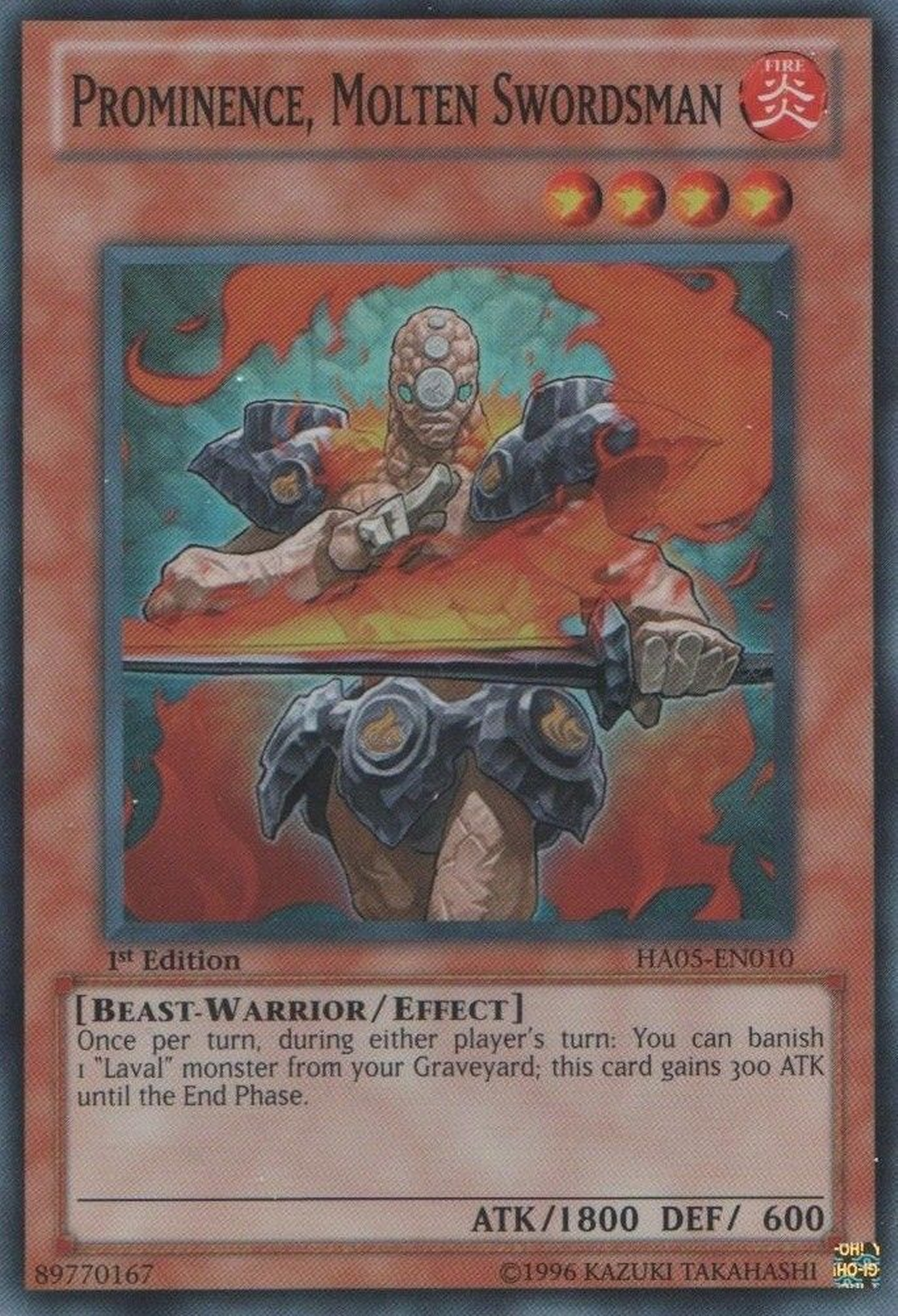 Prominence, Molten Swordsman [HA05-EN010] Super Rare - Duel Kingdom