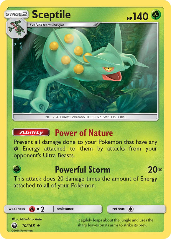 Sceptile - 10/168 (SM Celestial Storm) [010/168] [Deck Exclusives] Holofoil