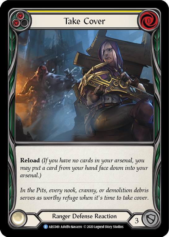 Take Cover (Yellow) [ARC049] Unlimited Rainbow Foil - Duel Kingdom