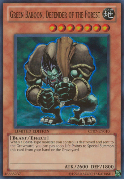 Green Baboon, Defender of the Forest [CT07-EN010] Super Rare - Duel Kingdom