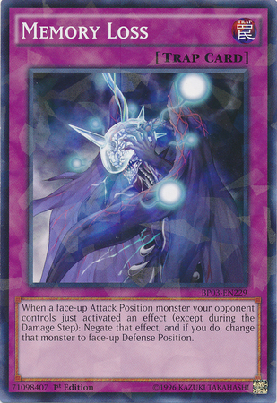 Memory Loss [BP03-EN229] Shatterfoil Rare - Duel Kingdom