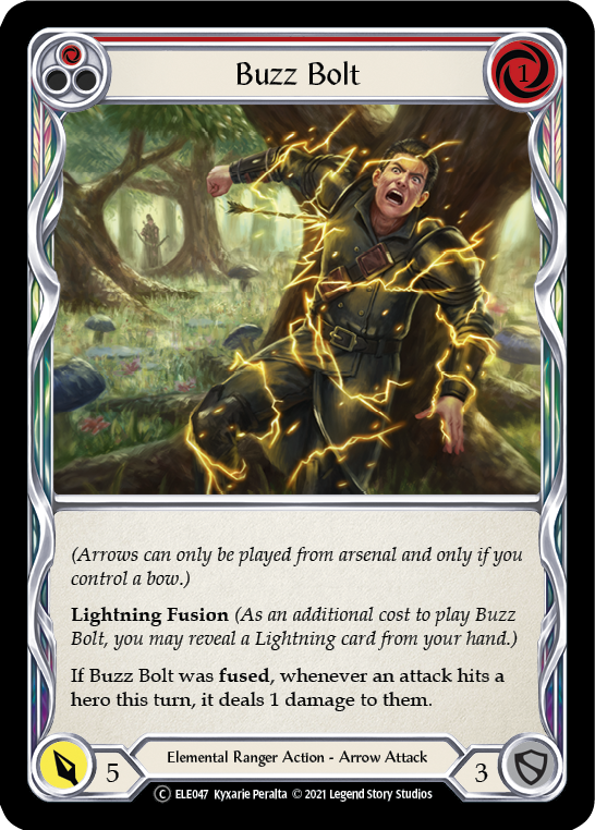 Buzz Bolt (Red) [U-ELE047] Unlimited Rainbow Foil - Duel Kingdom