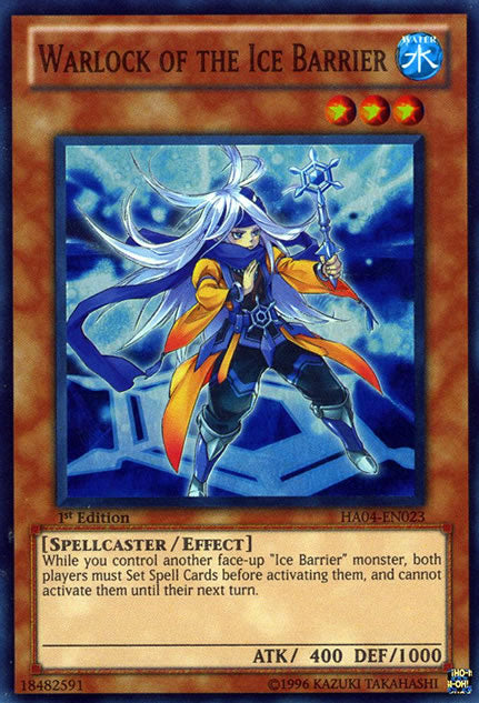 Warlock of the Ice Barrier [HA04-EN023] Super Rare - Duel Kingdom