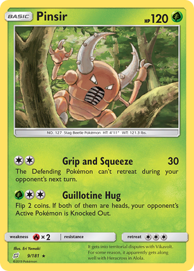 Pinsir (9/181) [Sun & Moon: Team Up] - Duel Kingdom