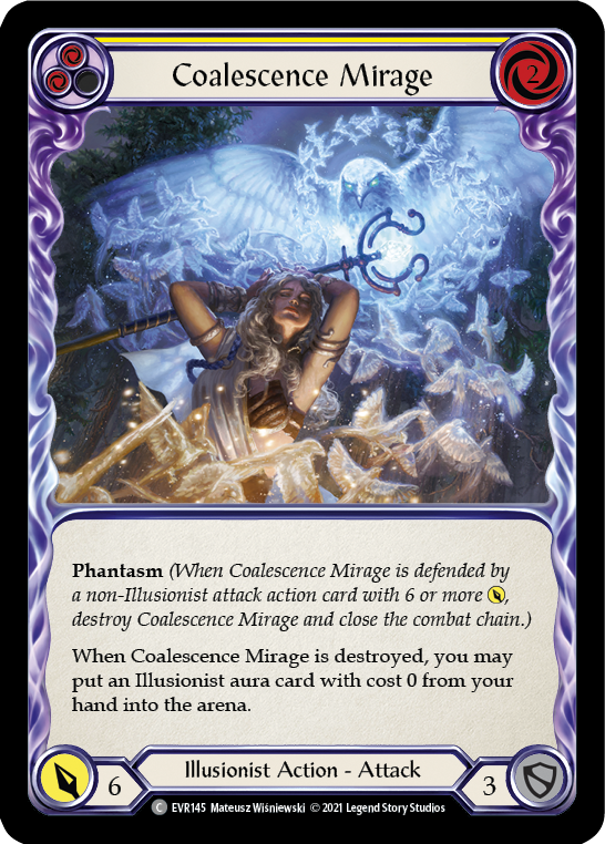 Coalescence Mirage (Yellow) [EVR145] 1st Edition Rainbow Foil - Duel Kingdom