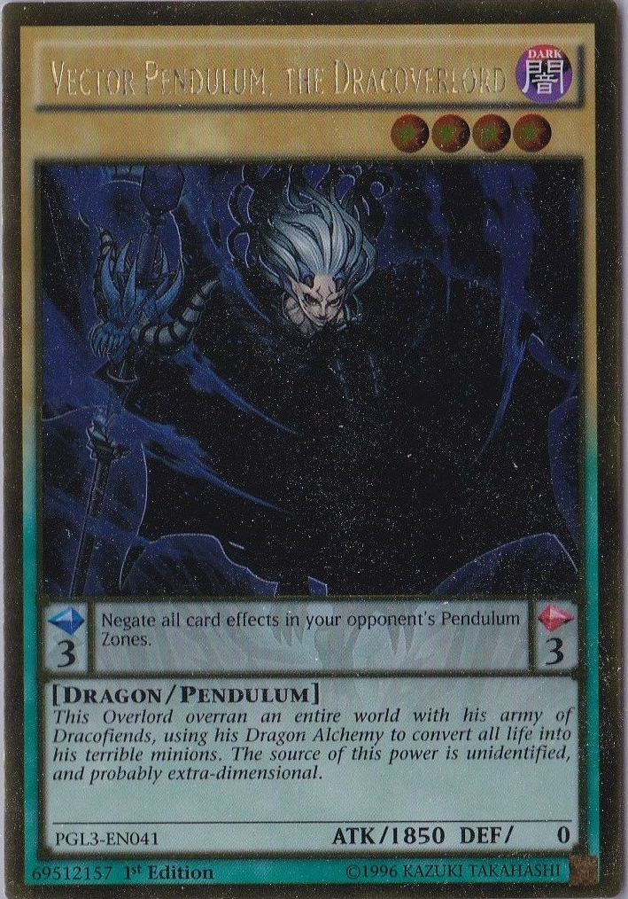 Vector Pendulum, the Dracoverlord [PGL3-EN041] Gold Rare - Duel Kingdom