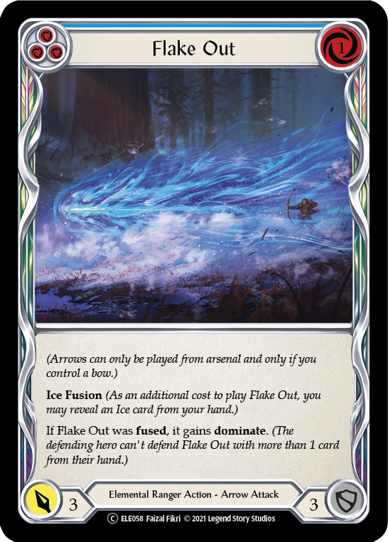 Flake Out (Blue) [U-ELE058] Unlimited Rainbow Foil - Duel Kingdom