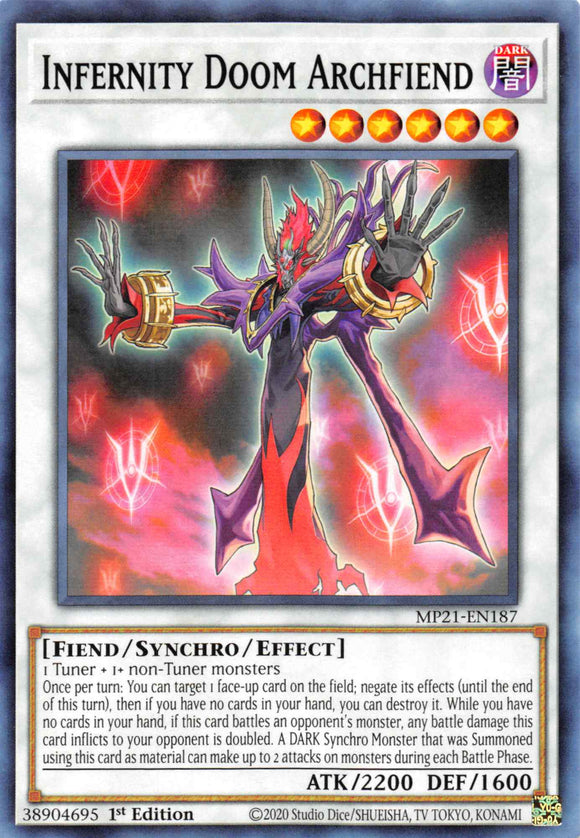 Infernity Doom Archfiend [MP21-EN187] Common - Duel Kingdom