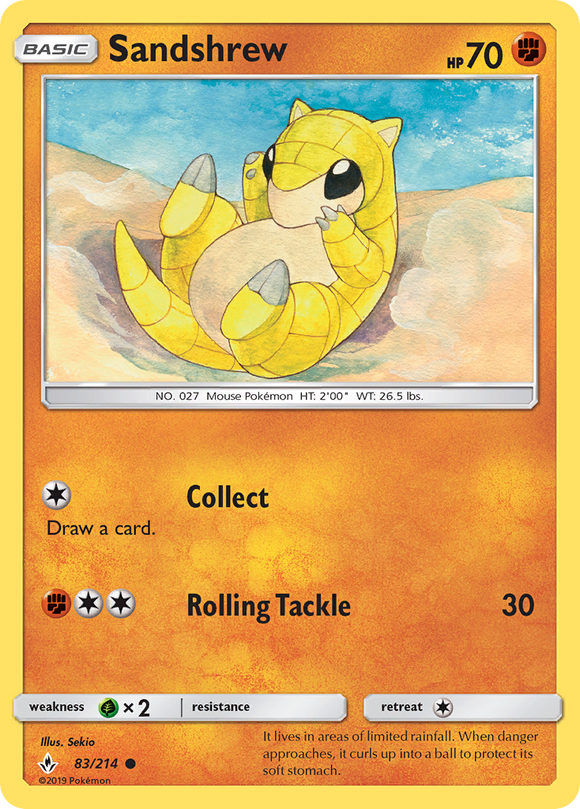 Sandshrew (83/214) [Sun & Moon: Unbroken Bonds] - Duel Kingdom