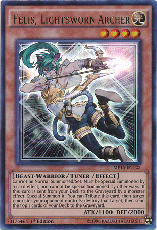 Felis, Lightsworn Archer [MP15-EN123] Ultra Rare - Duel Kingdom