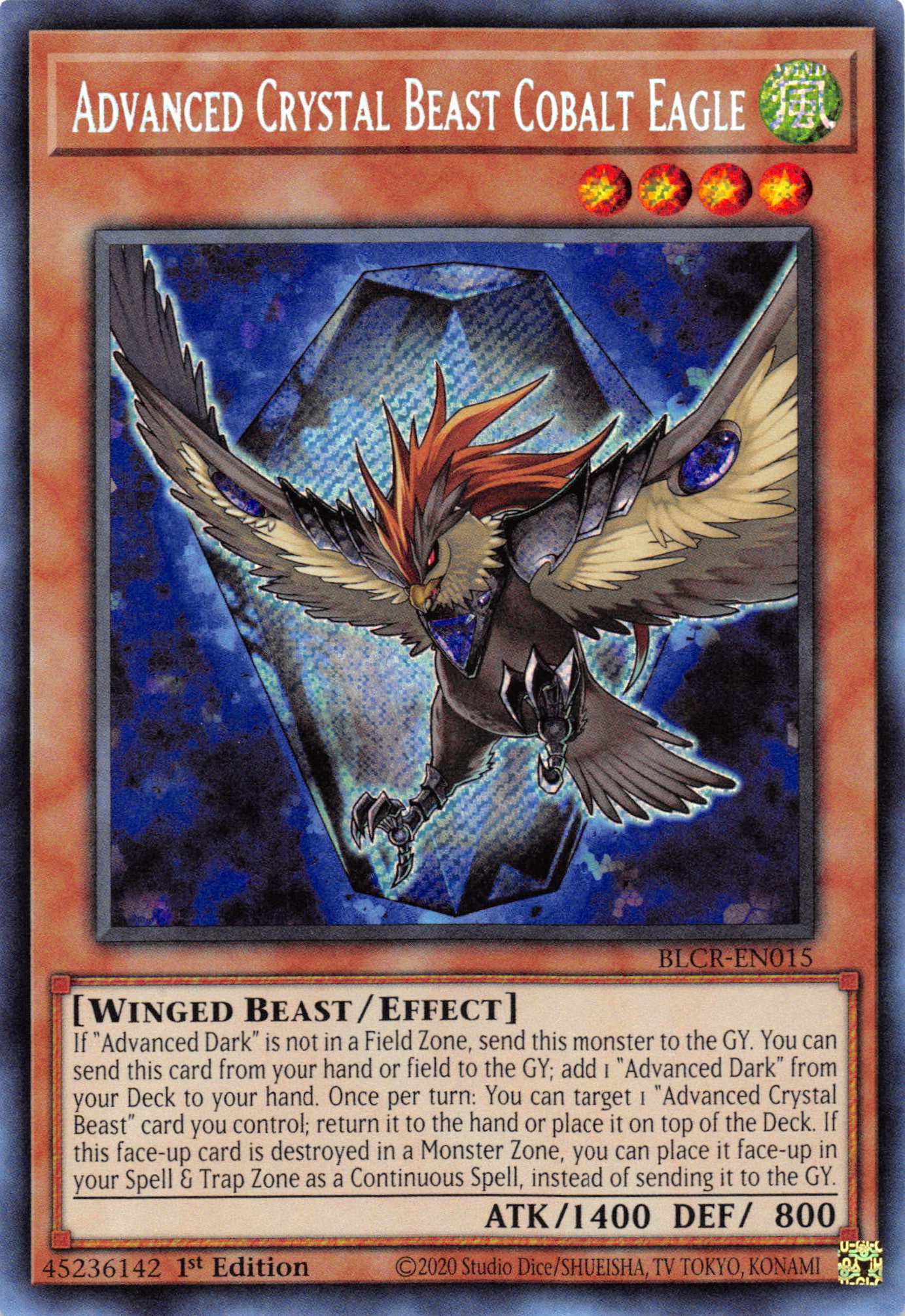 Advanced Crystal Beast Cobalt Eagle [BLCR-EN015] Secret Rare