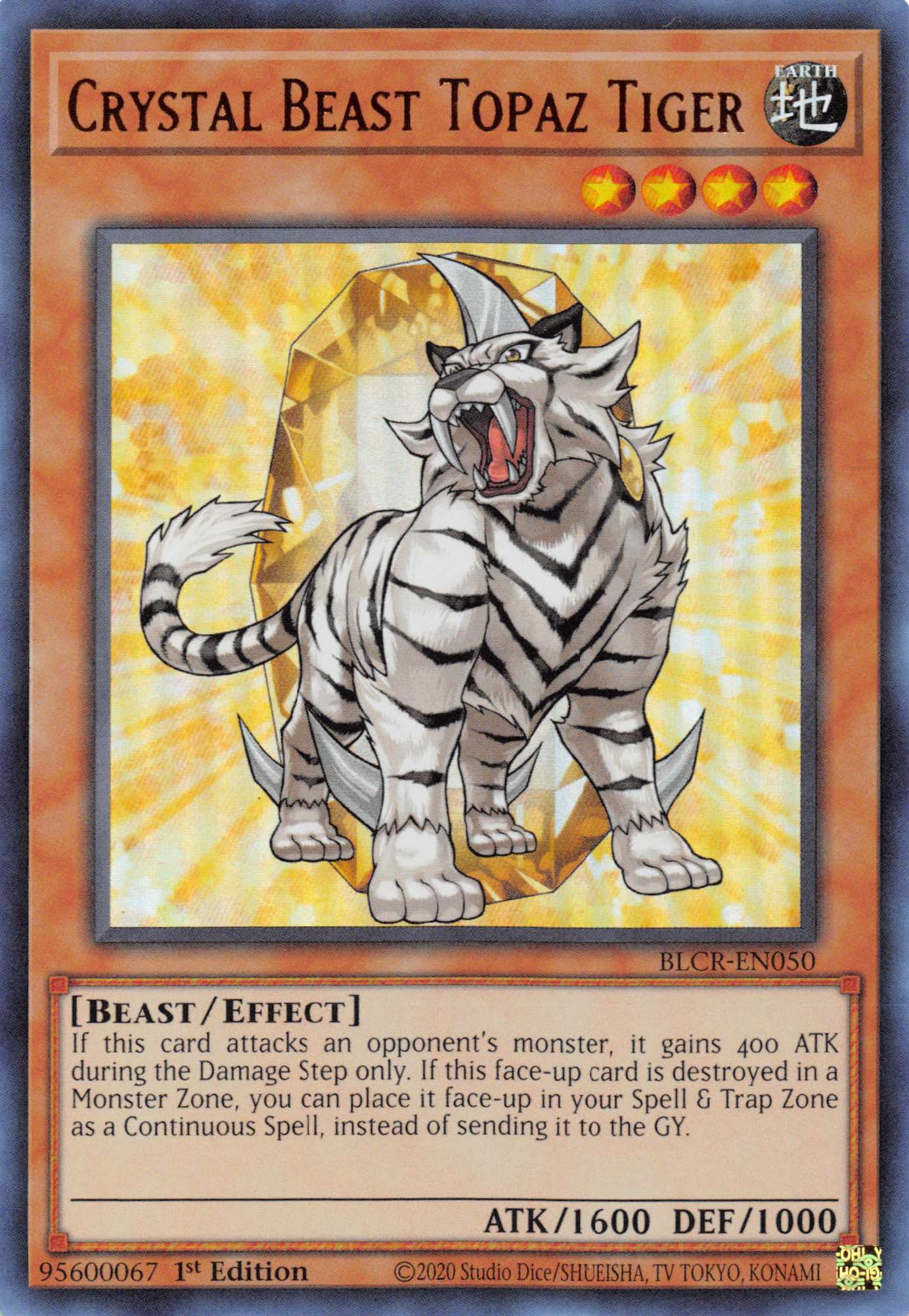 Crystal Beast Topaz Tiger [BLCR-EN050] Ultra Rare