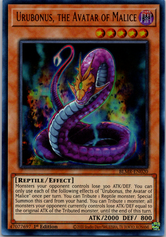 Urubonus, the Avatar of Malice [BLMR-EN020] Ultra Rare