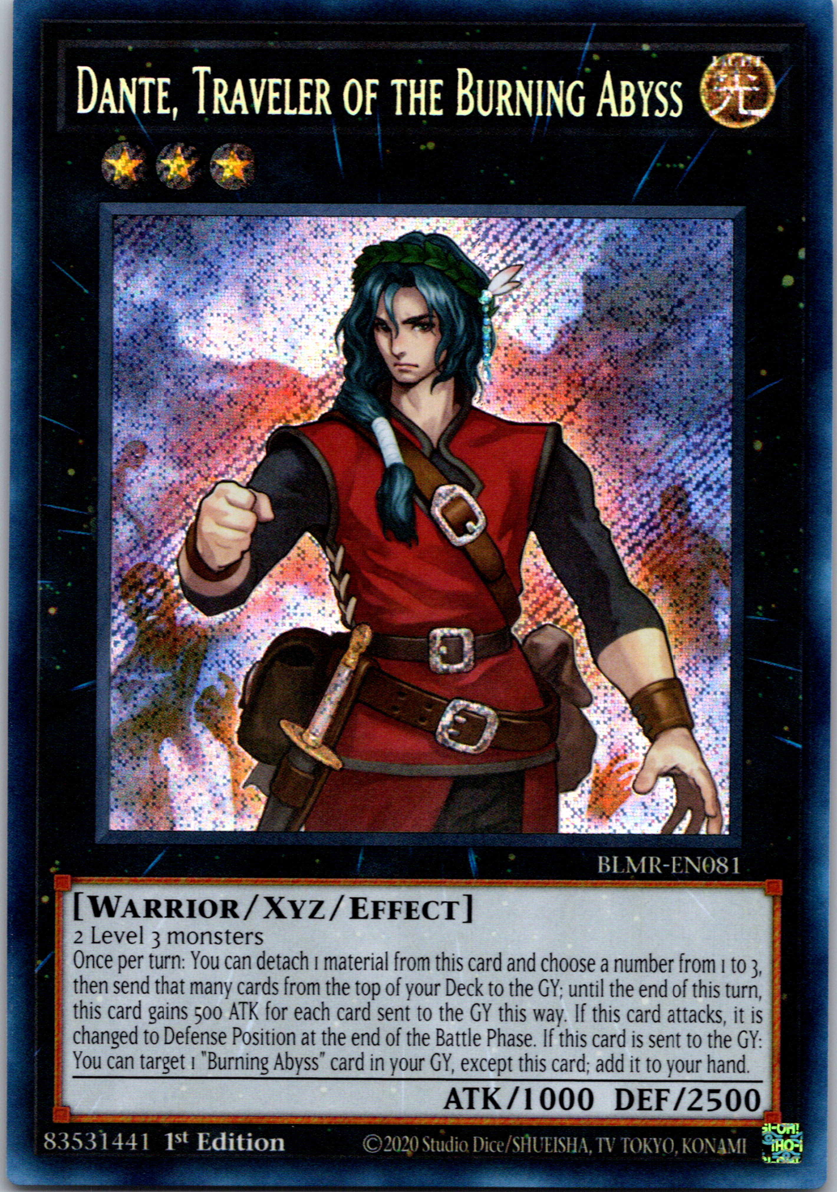 Dante, Traveler of the Burning Abyss [BLMR-EN081] Quarter Century Secret Rare