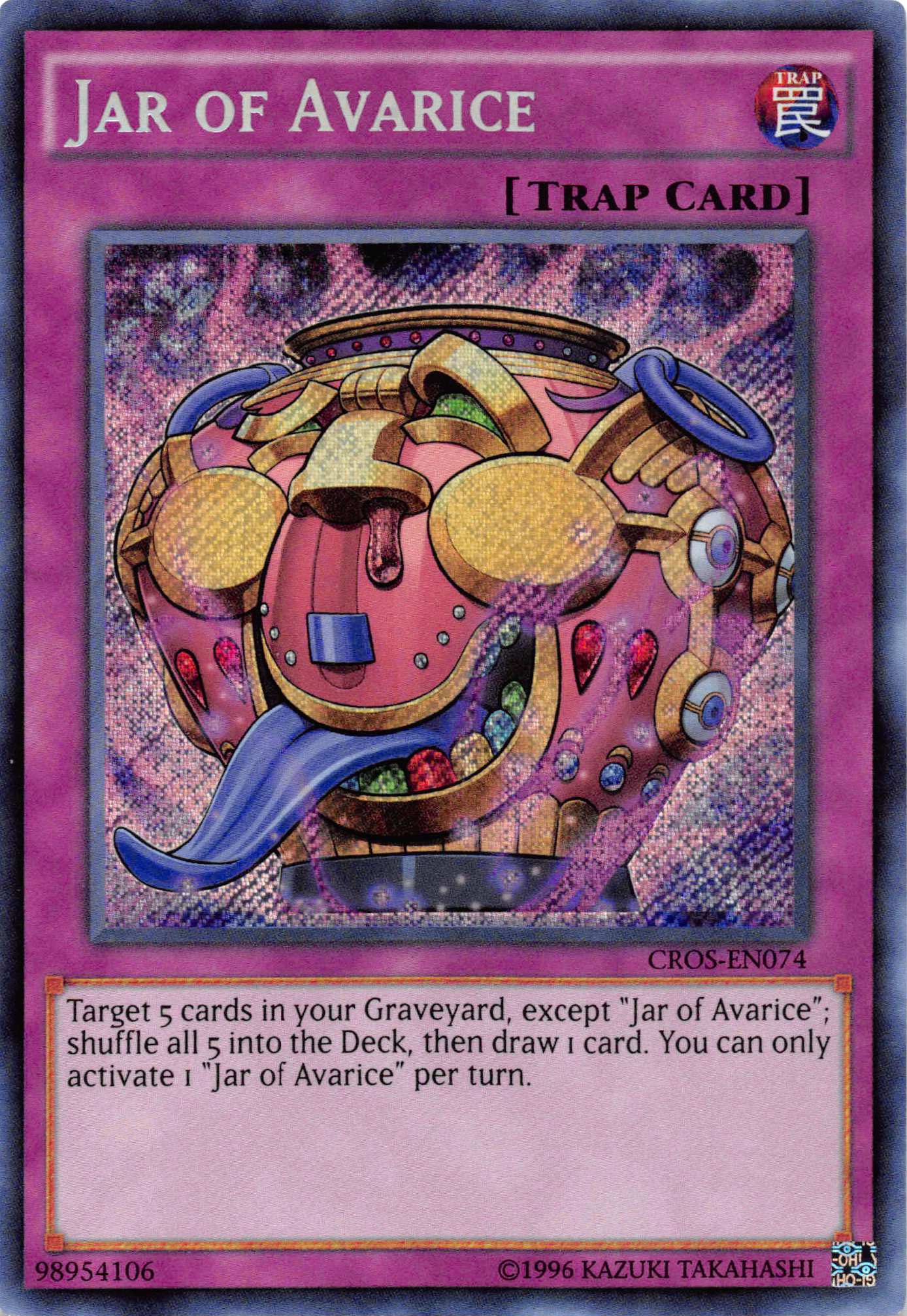 Jar of Avarice [CROS-EN074] Secret Rare