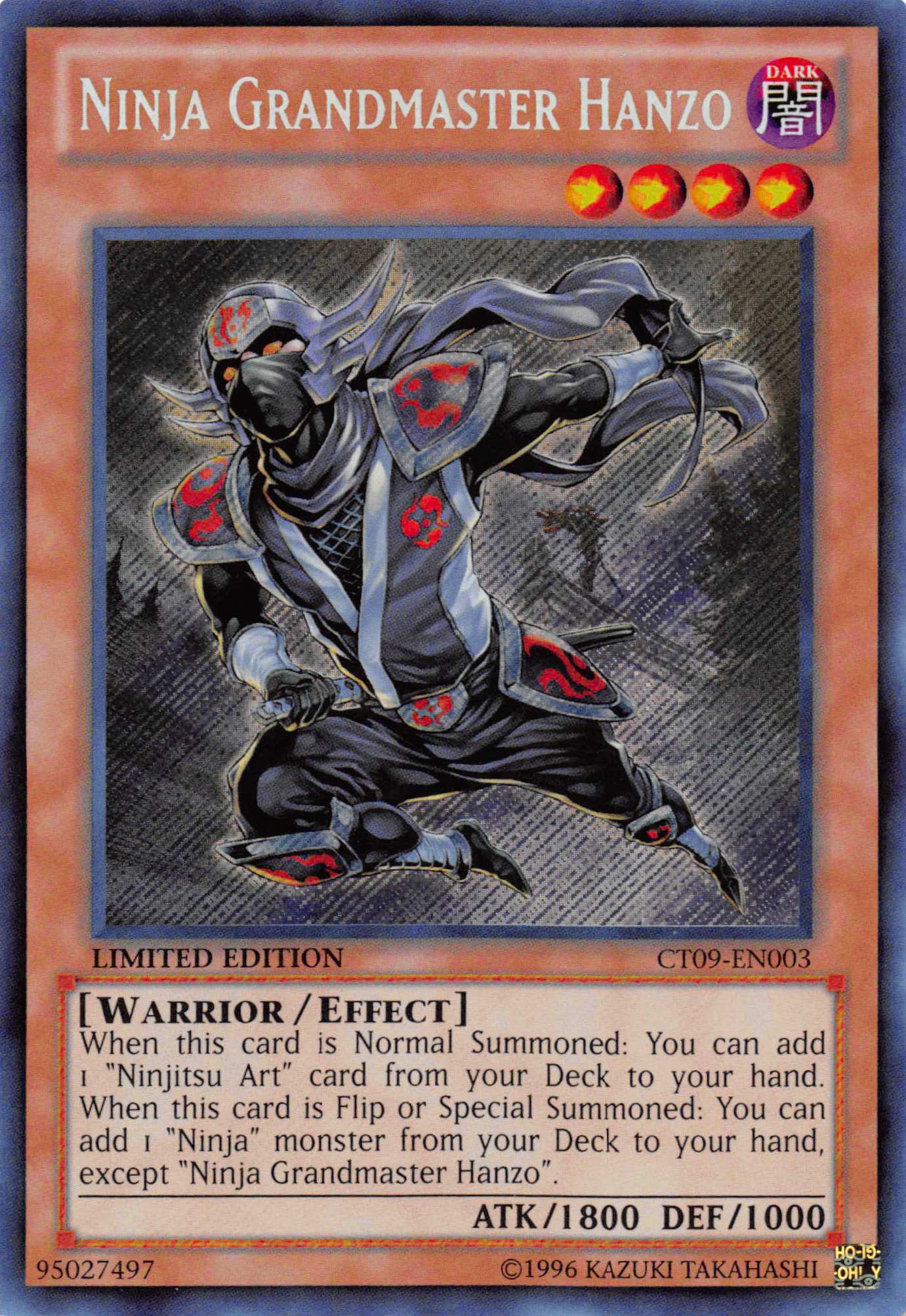 Ninja Grandmaster Hanzo [CT09-EN003] Secret Rare