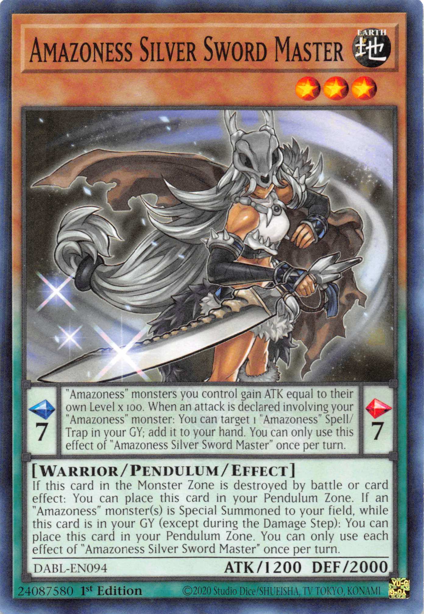 Amazoness Silver Sword Master [DABL-EN094] Common