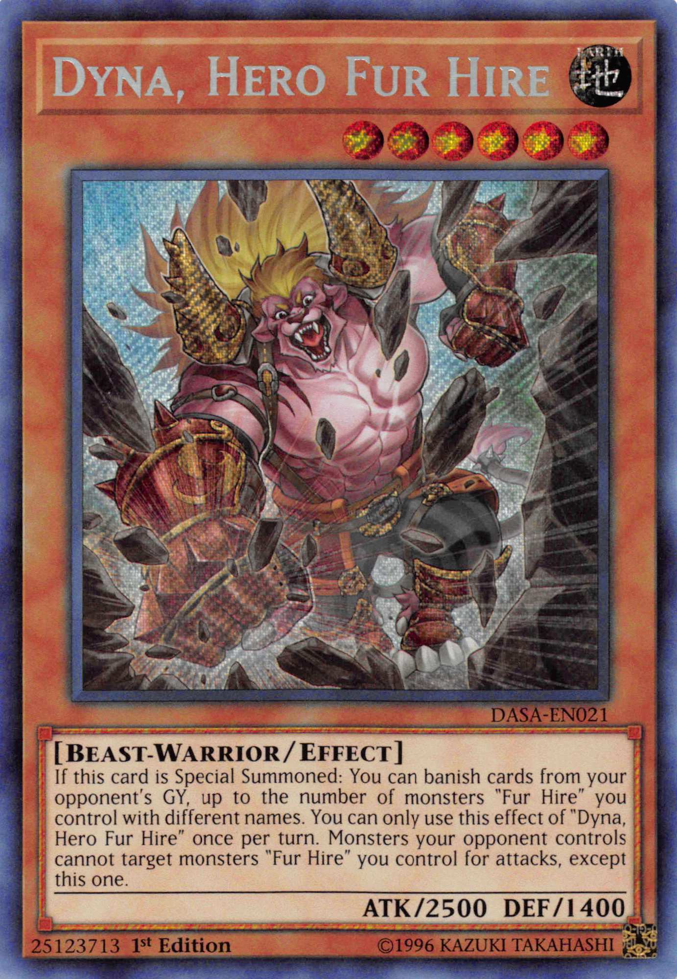 Dyna, Hero Fur Hire [DASA-EN021] Secret Rare