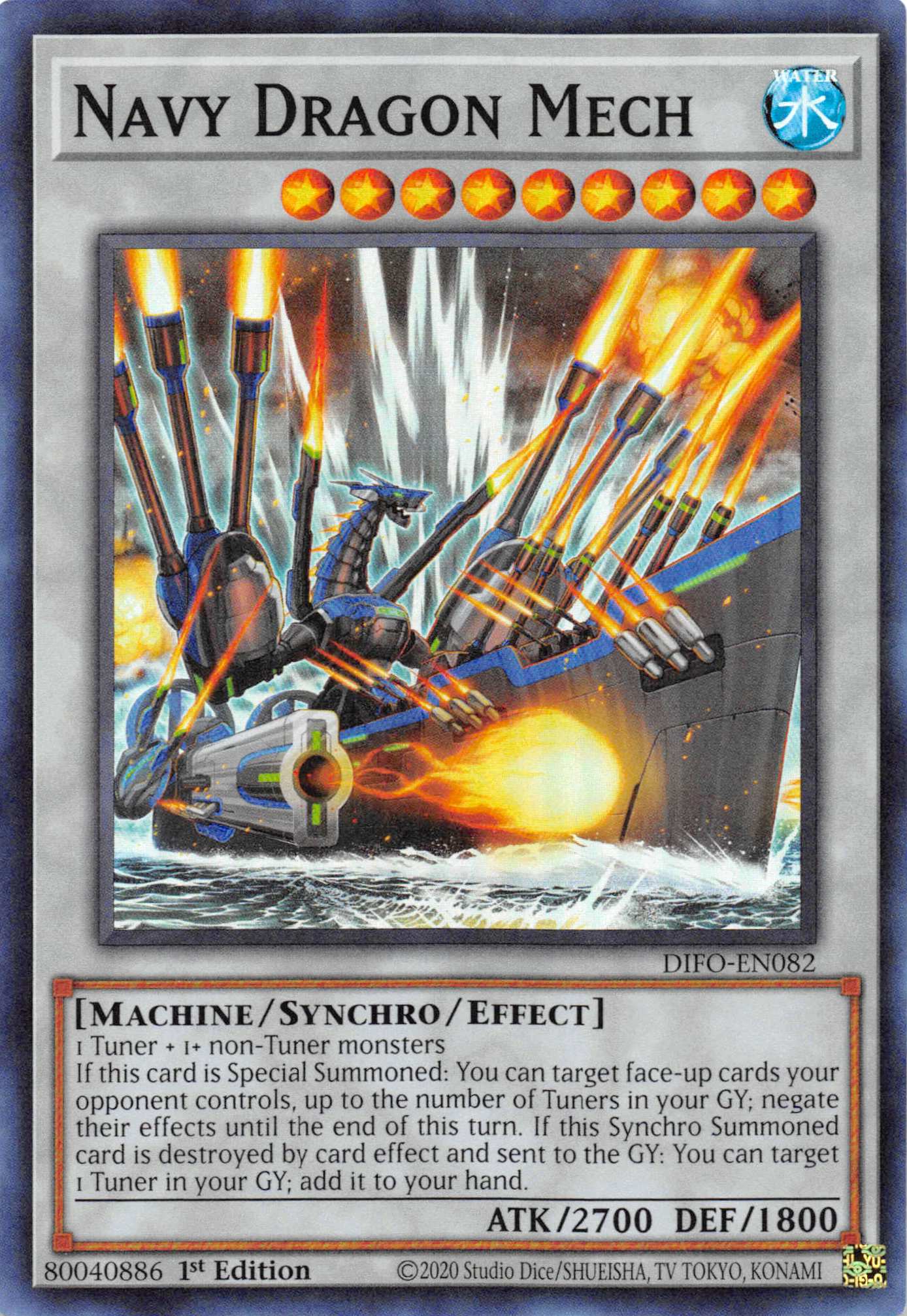 Navy Dragon Mech [DIFO-EN082] Super Rare