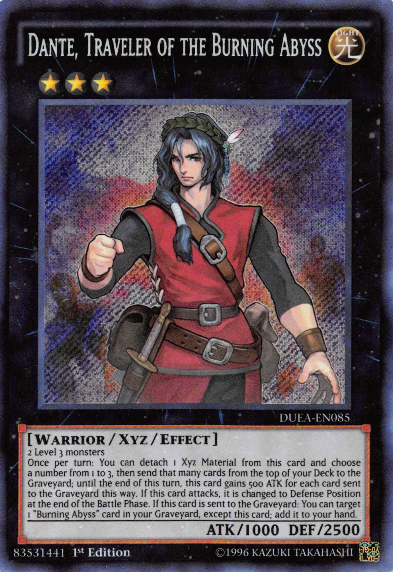 Dante, Traveler of the Burning Abyss [DUEA-EN085] Secret Rare