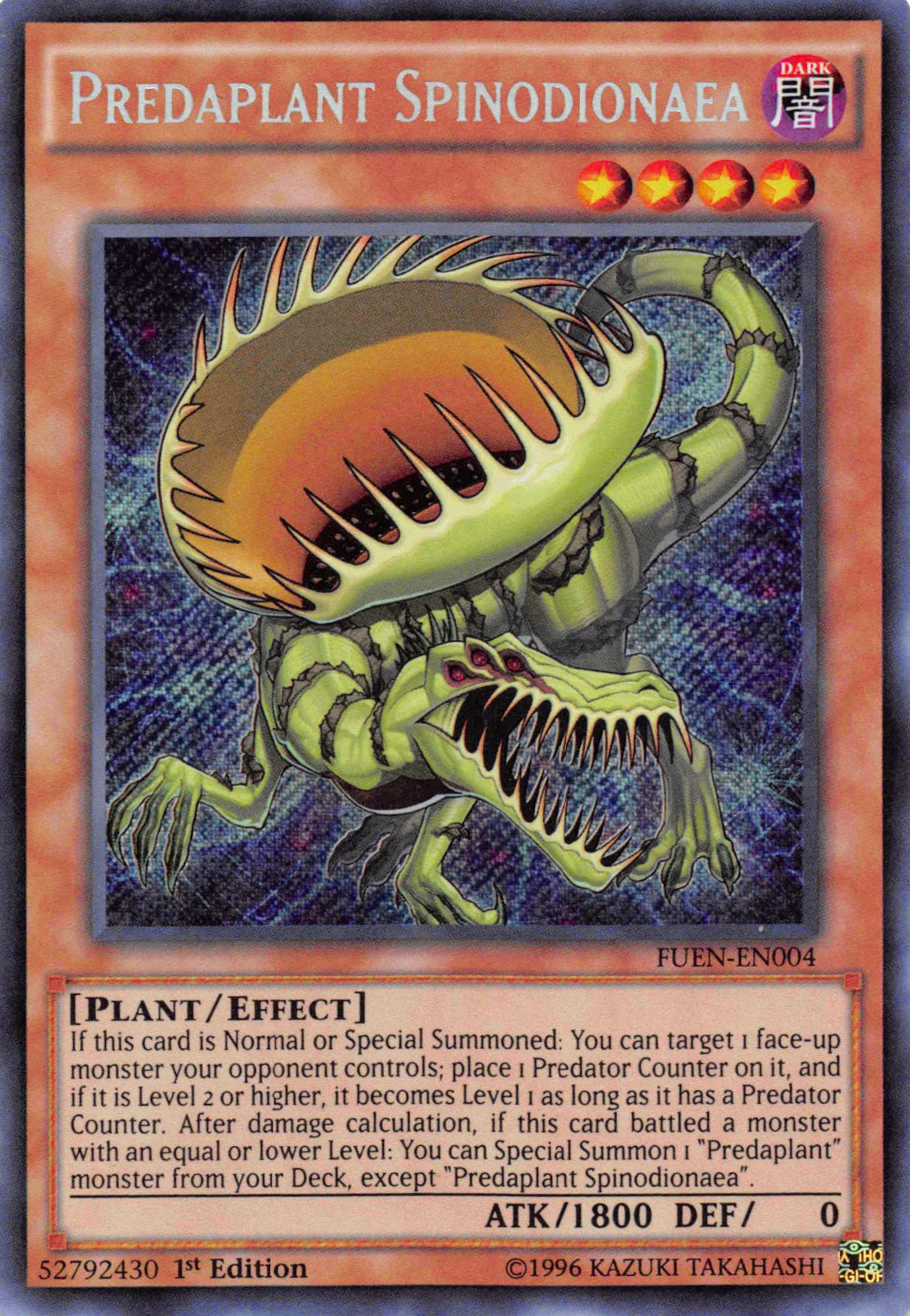 Predaplant Spinodionaea [FUEN-EN004] Secret Rare