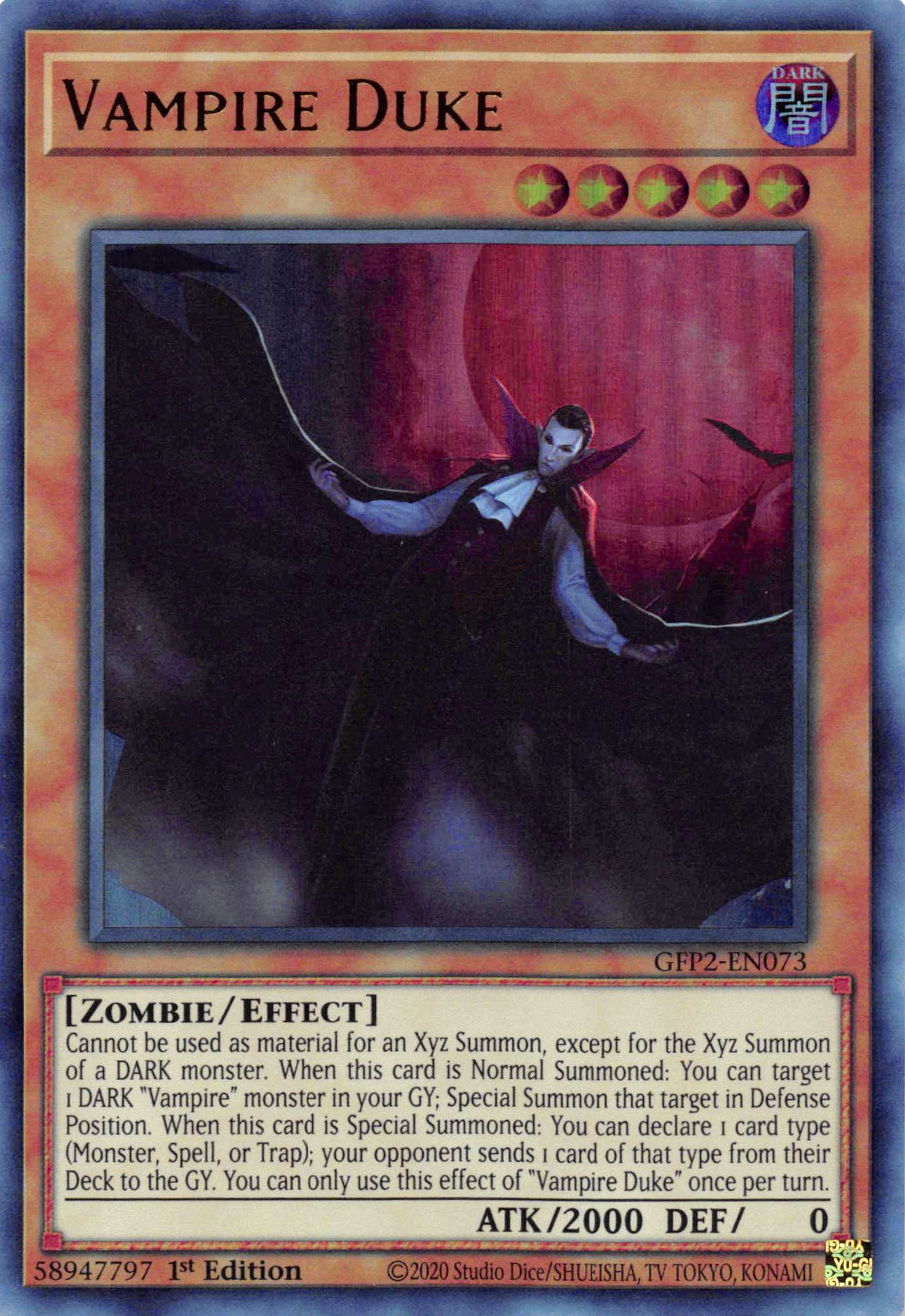 Vampire Duke [GFP2-EN073] Ultra Rare - Duel Kingdom