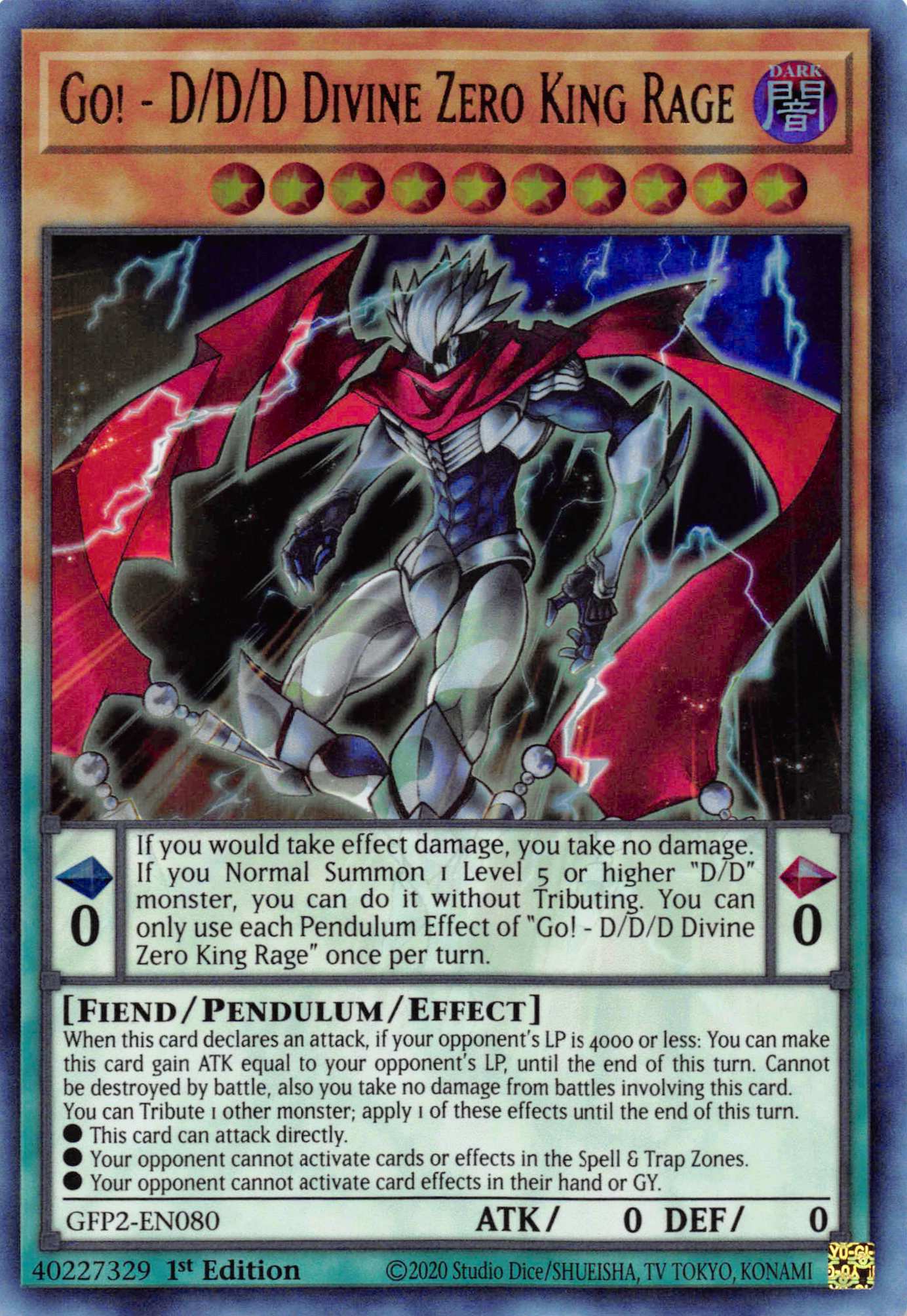 Go! - D/D/D Divine Zero King Rage [GFP2-EN080] Ultra Rare - Duel Kingdom