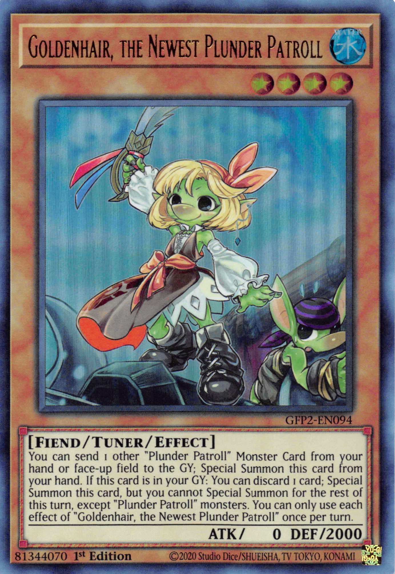 Goldenhair, the Newest Plunder Patroll [GFP2-EN094] Ultra Rare - Duel Kingdom