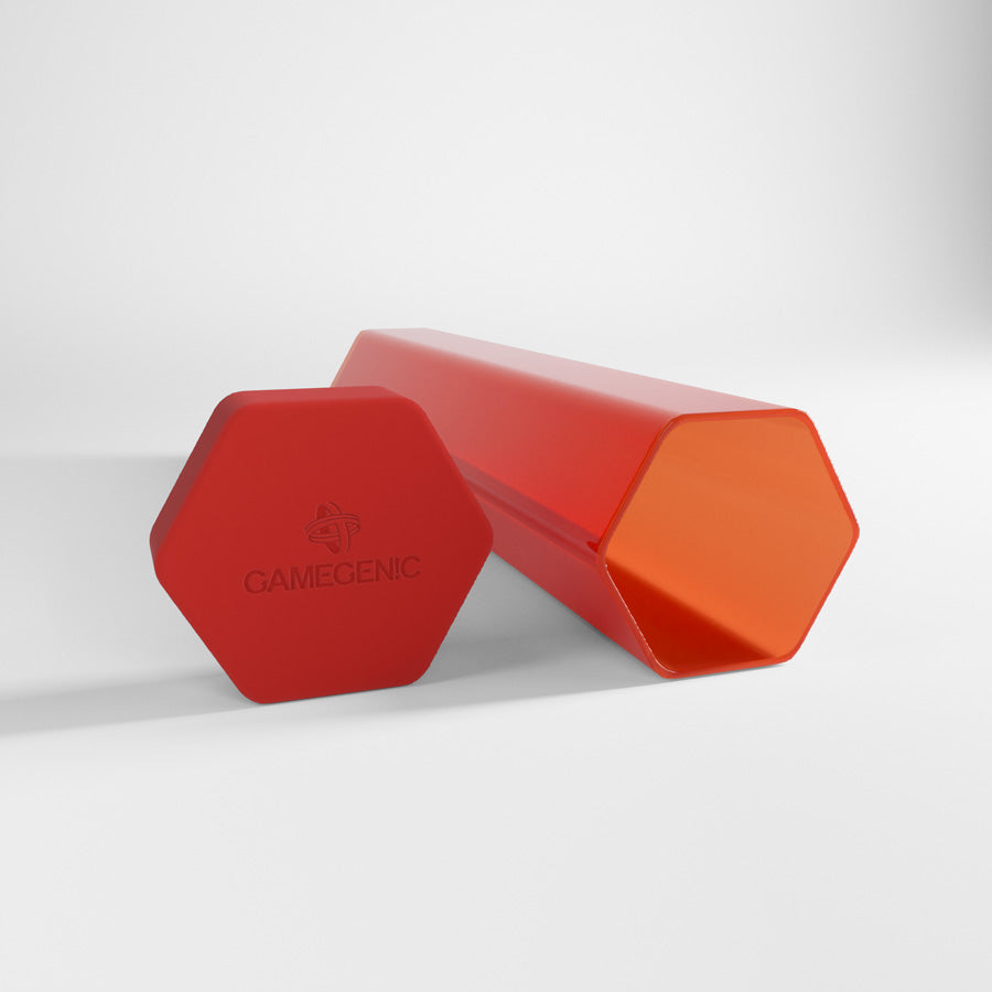 Gamegenic Red Hexagonal Shaped Playmat Tube