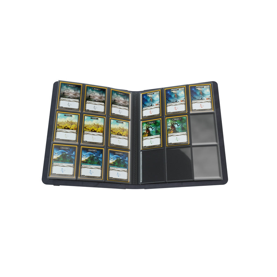 GameGenic Prime Album 18 Pocket Binder - Black (9 pockets per page) - Duel Kingdom