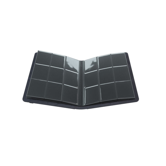 GameGenic Prime Album 18 Pocket Binder - Black (9 pockets per page) - Duel Kingdom