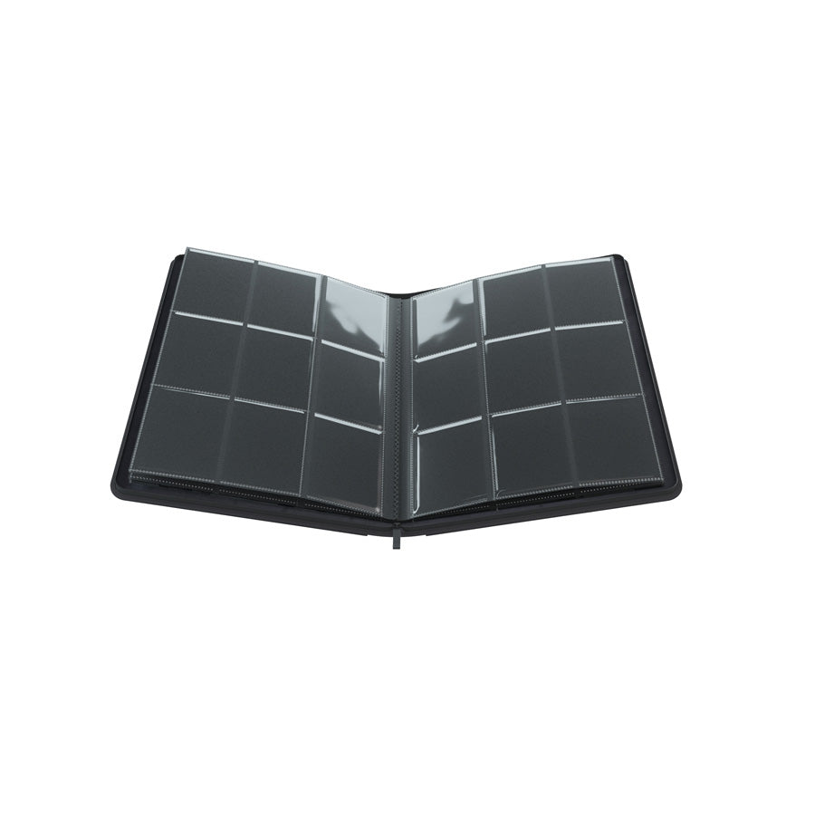 GameGenic Zip-Up Album 18 Pocket Binder - Black (9 pockets per page) - Duel Kingdom