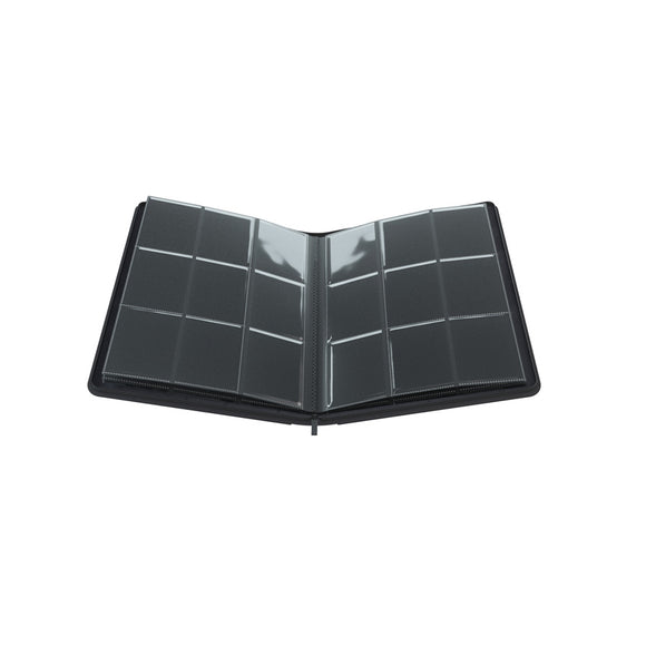 GameGenic Zip-Up Album 18 Pocket Binder - Black (9 pockets per page) - Duel Kingdom