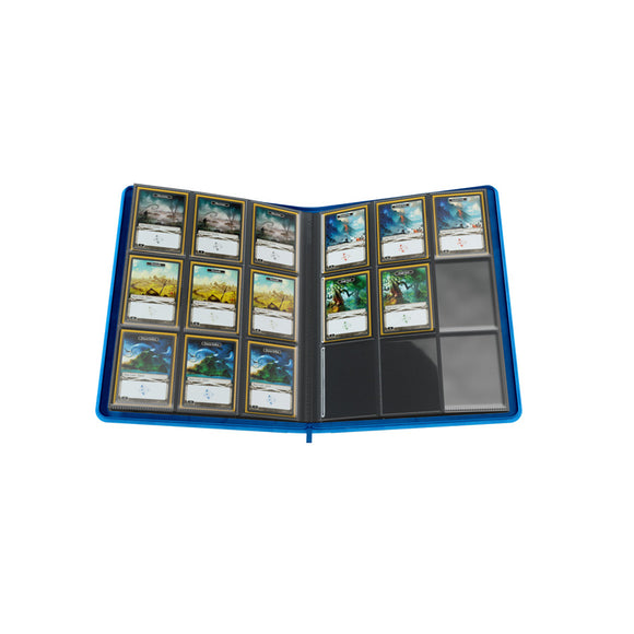 GameGenic Zip-Up Album 18 Pocket Binder - Blue (9 pockets per page) - Duel Kingdom