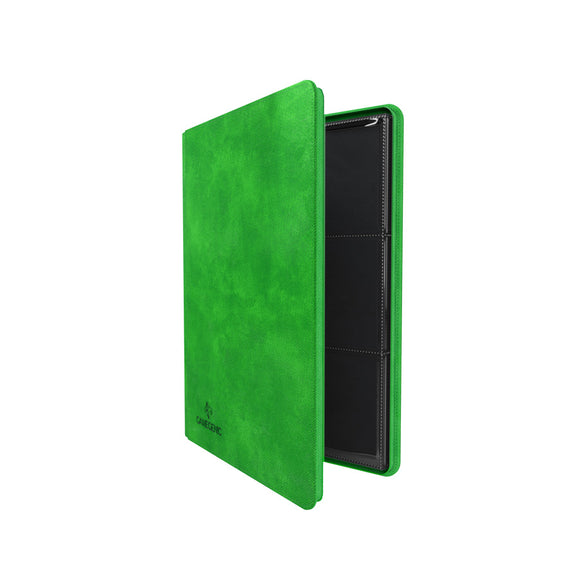 GameGenic Zip-Up Album 18 Pocket Binder - Green (9 pockets per page) - Duel Kingdom