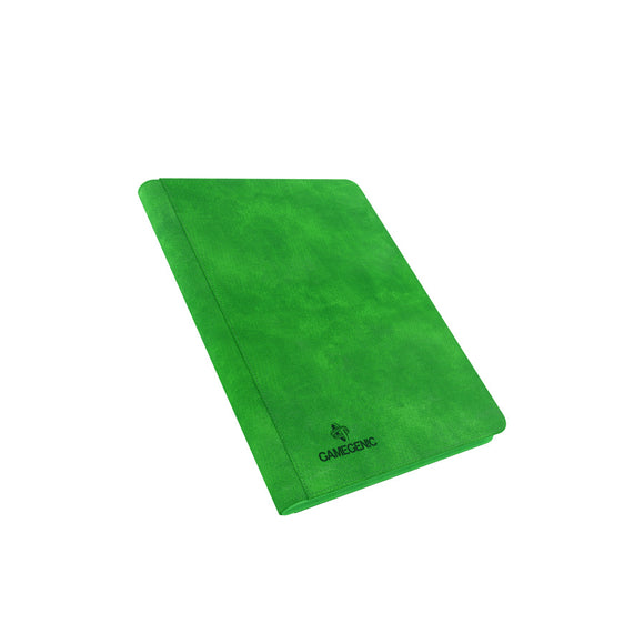 GameGenic Zip-Up Album 18 Pocket Binder - Green (9 pockets per page) - Duel Kingdom