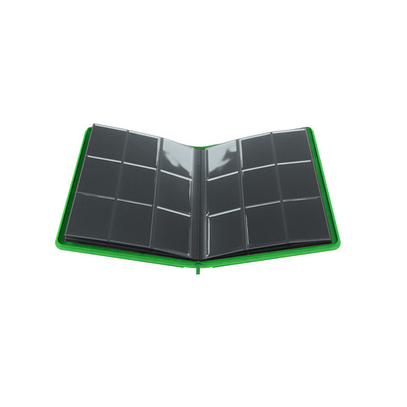 GameGenic Zip-Up Album 18 Pocket Binder - Green (9 pockets per page) - Duel Kingdom